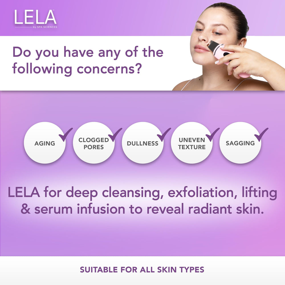 Spa Sciences LELA rechargeable, cordless design for travel and on-the-go routines.