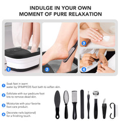 SPA4PIEDS 500W heating delivers quick, warm foot soaks.