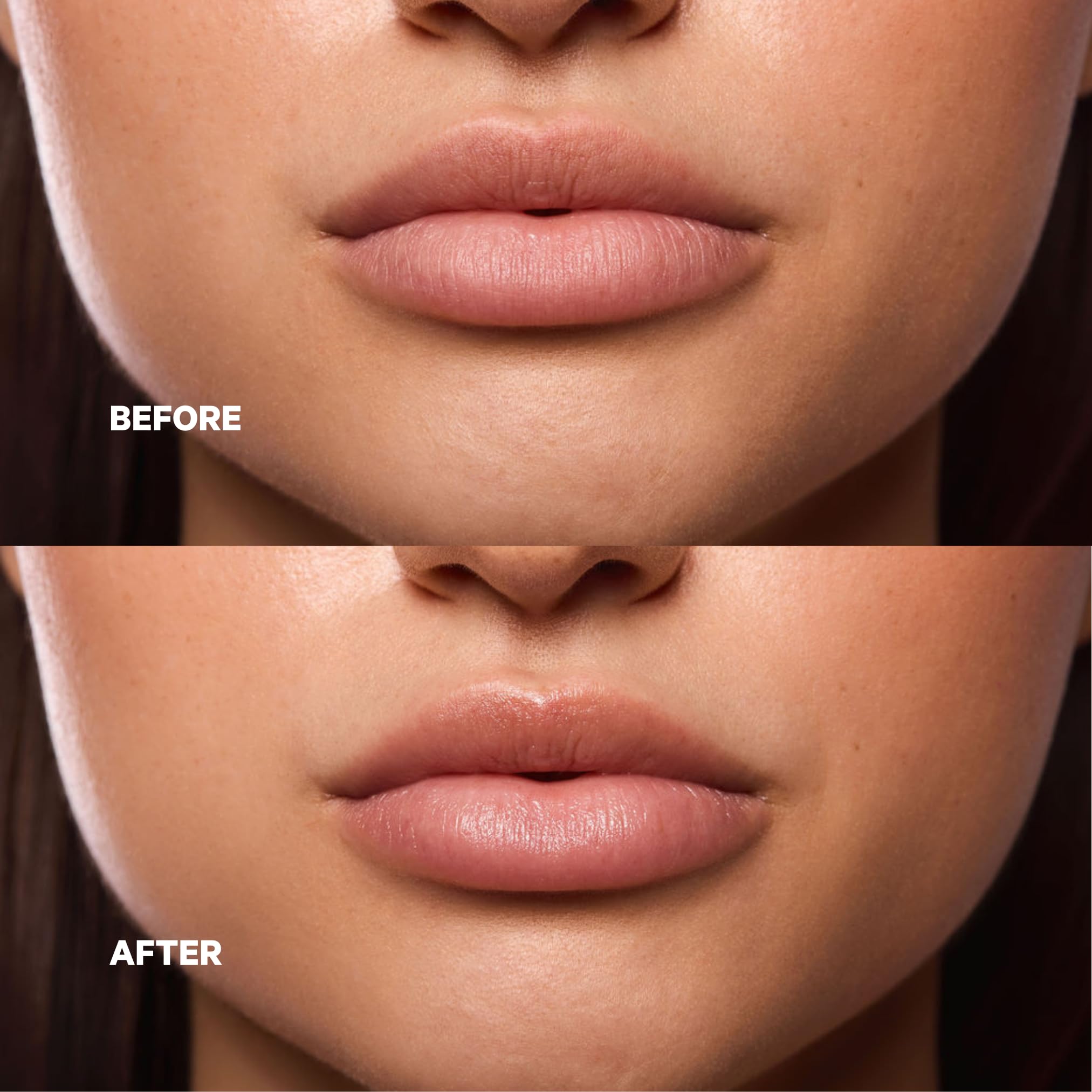 Space Camp Wellness Jumbo Lip Balm in use, glossy finish on lips.