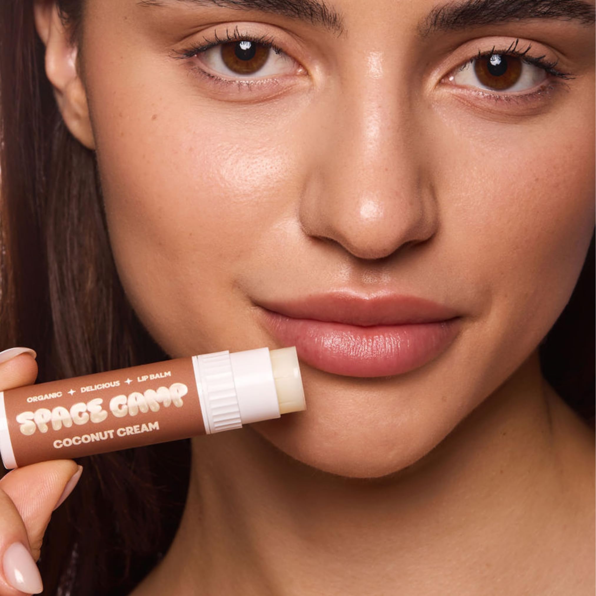 Space Camp Wellness Jumbo Lip Balm Coconut Cream scent and long-lasting moisture.