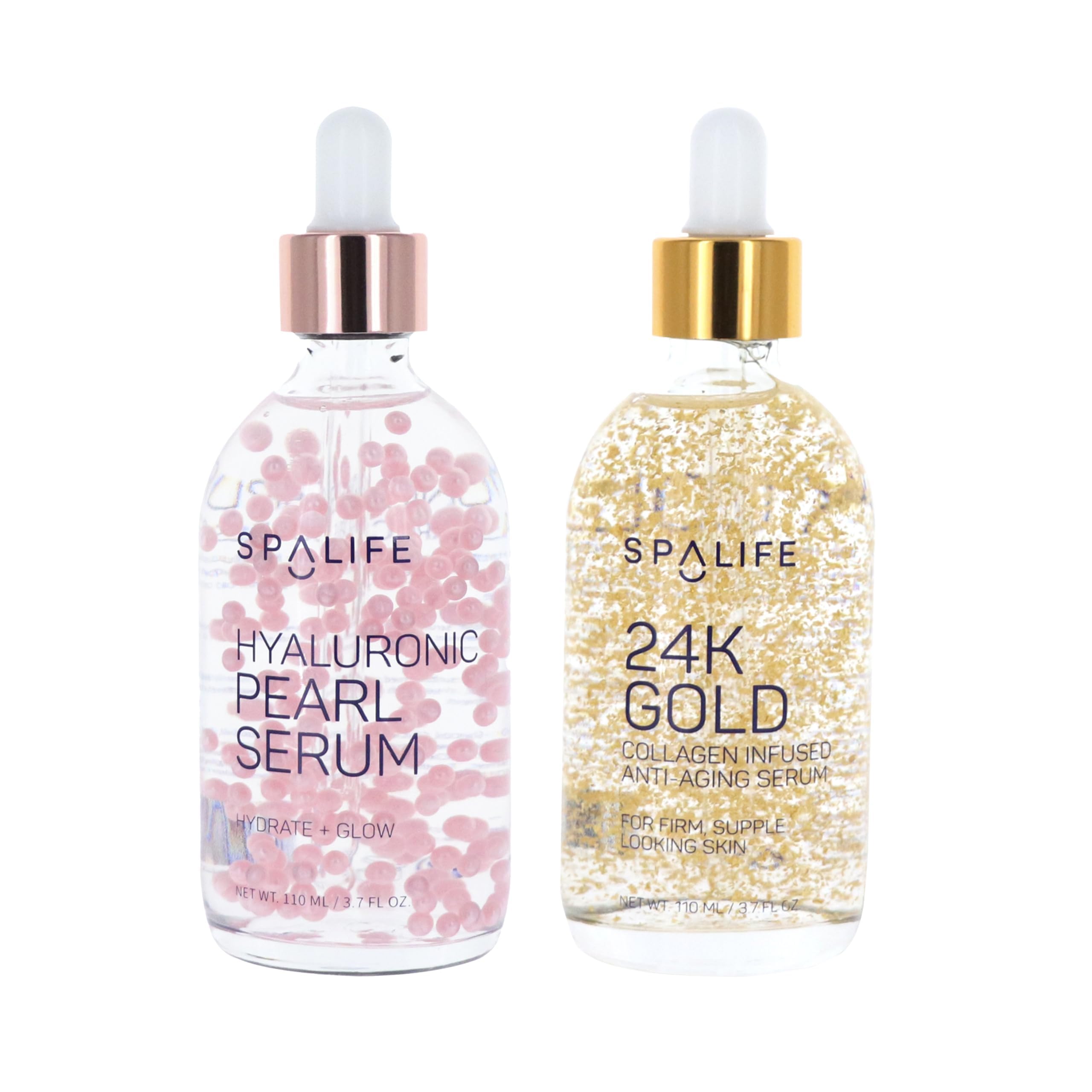 SpaLife 24K Gold Collagen serum bottle for radiant, firm-feeling skin.