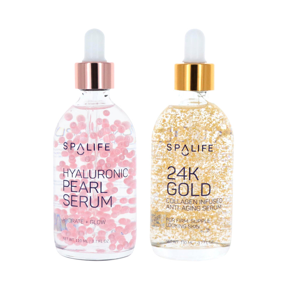 SpaLife 24K Gold Collagen serum bottle for radiant, firm-feeling skin.