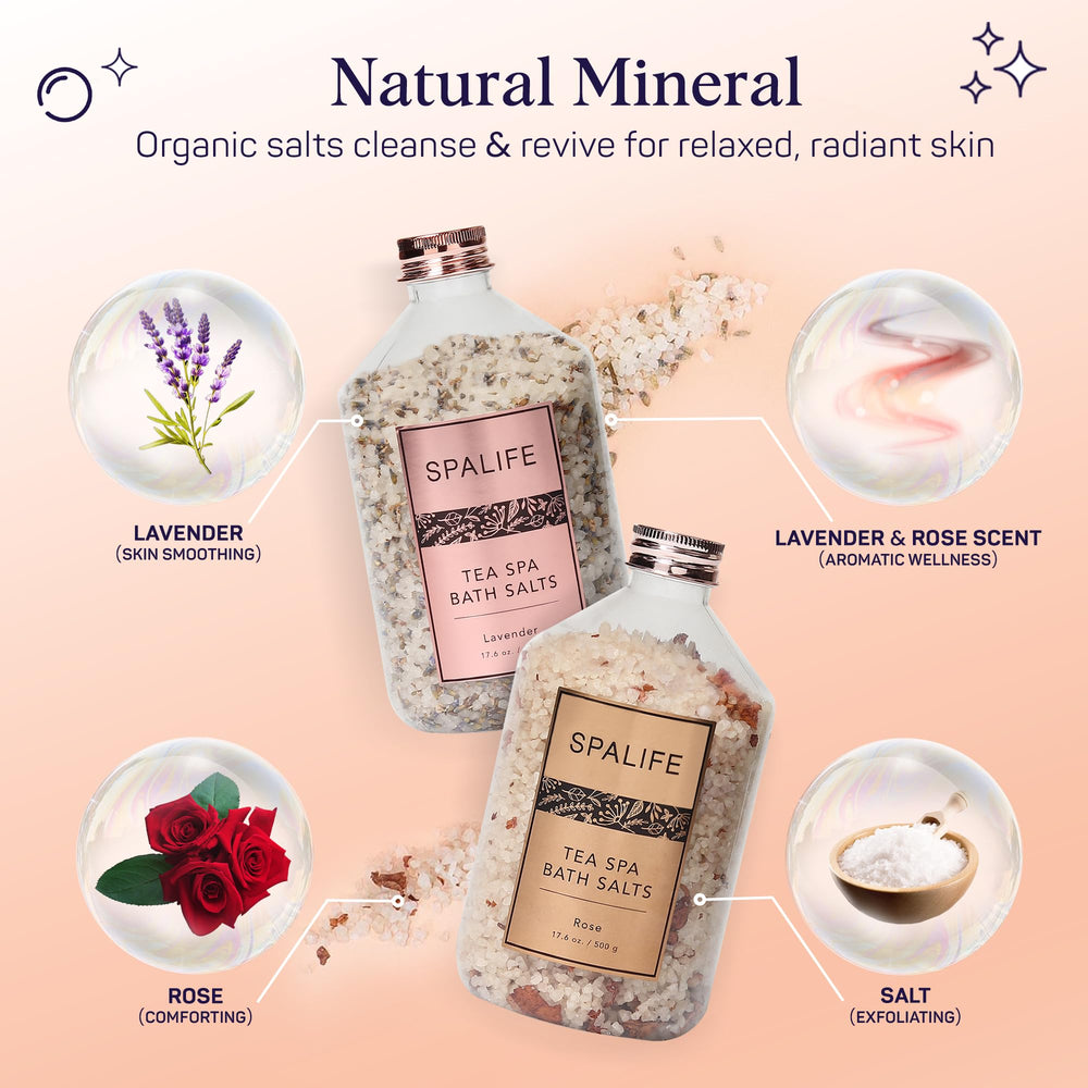 SpaLife Rose jar emphasizes soothing skin care during a tranquil soak.