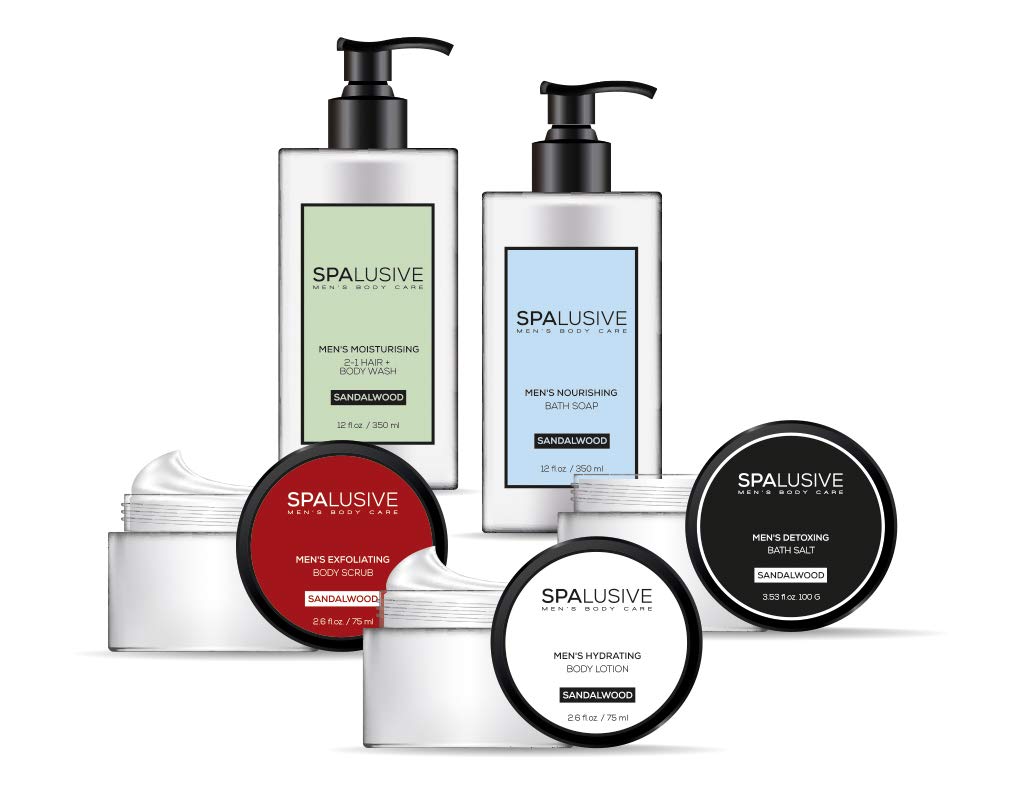 SPALUSIVE 2-in-1 hair and body wash bottle ready for refreshed cleansing.