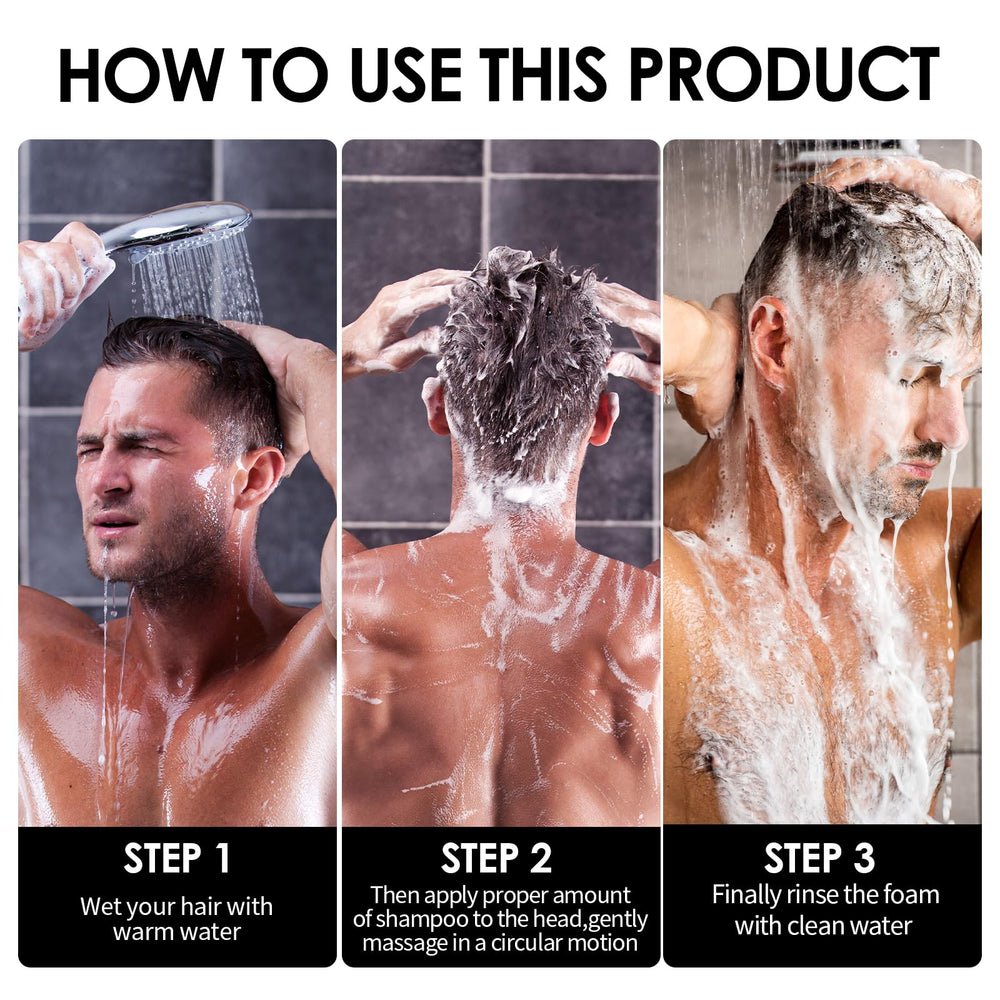 Scalp area with Spartan Root Activator Shampoo showing renewed vitality.