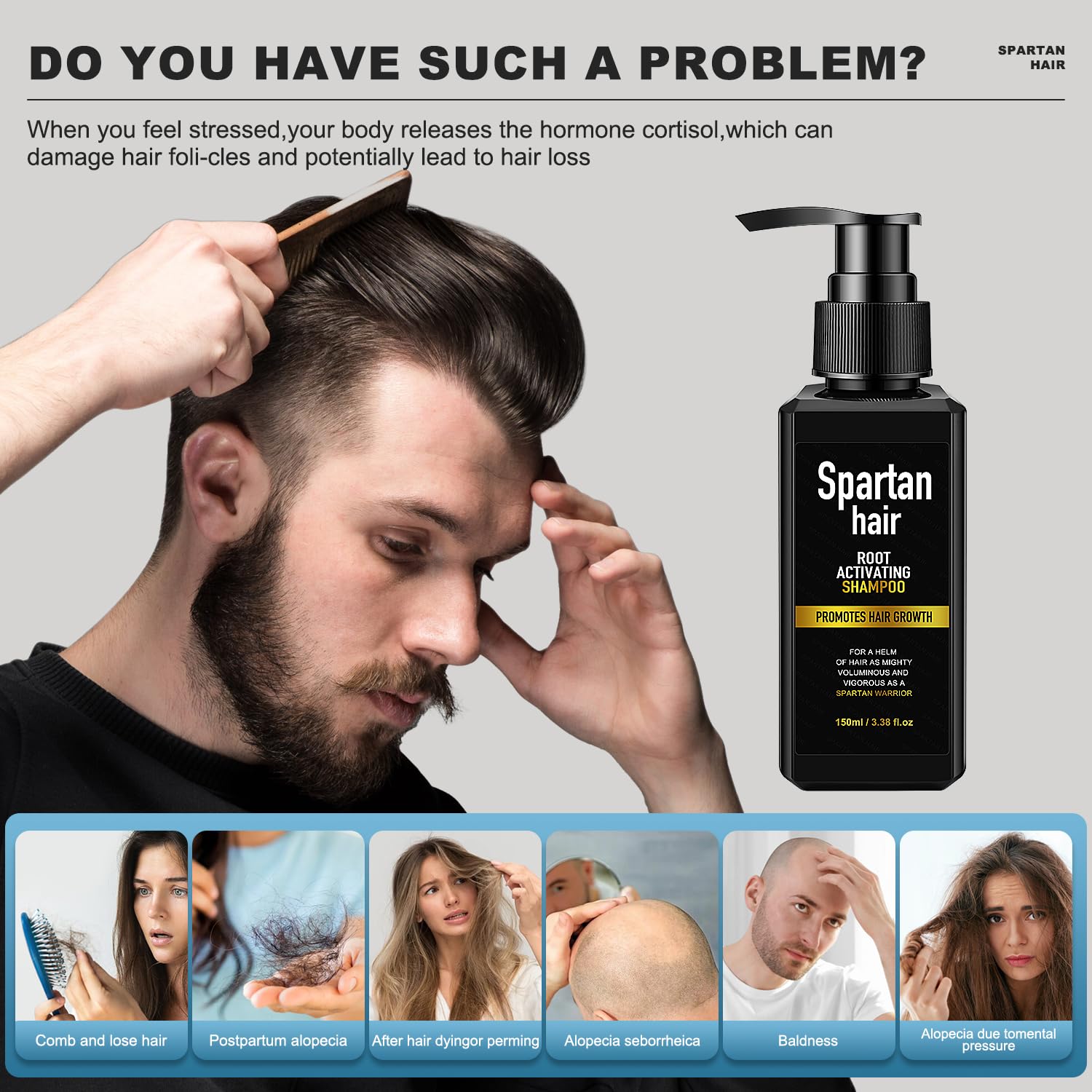 SPARTAN HAIR nutrient-rich formula delivering essential hair nutrients.