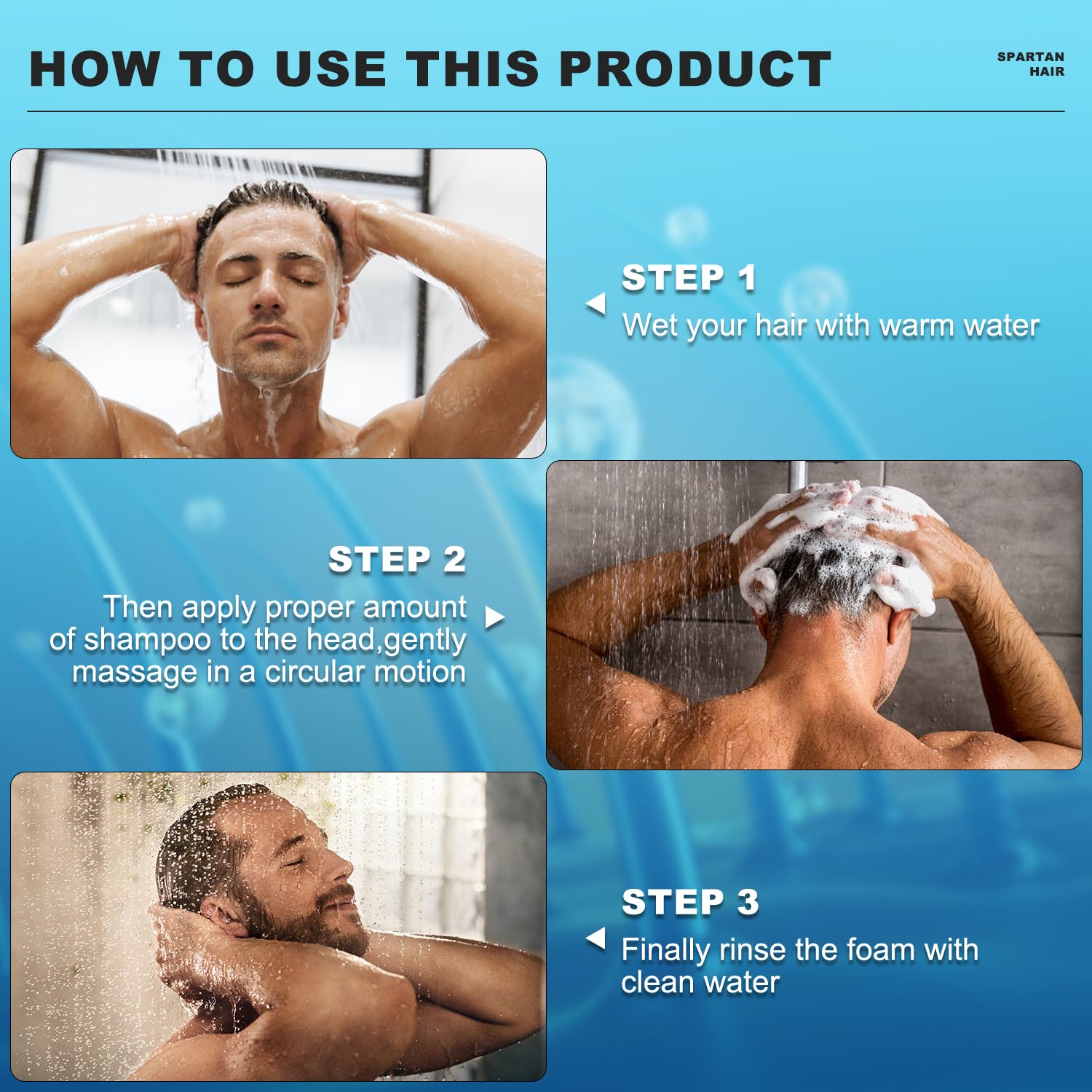 SPARTAN HAIR sulfate-free daily-use formula for gentle care.