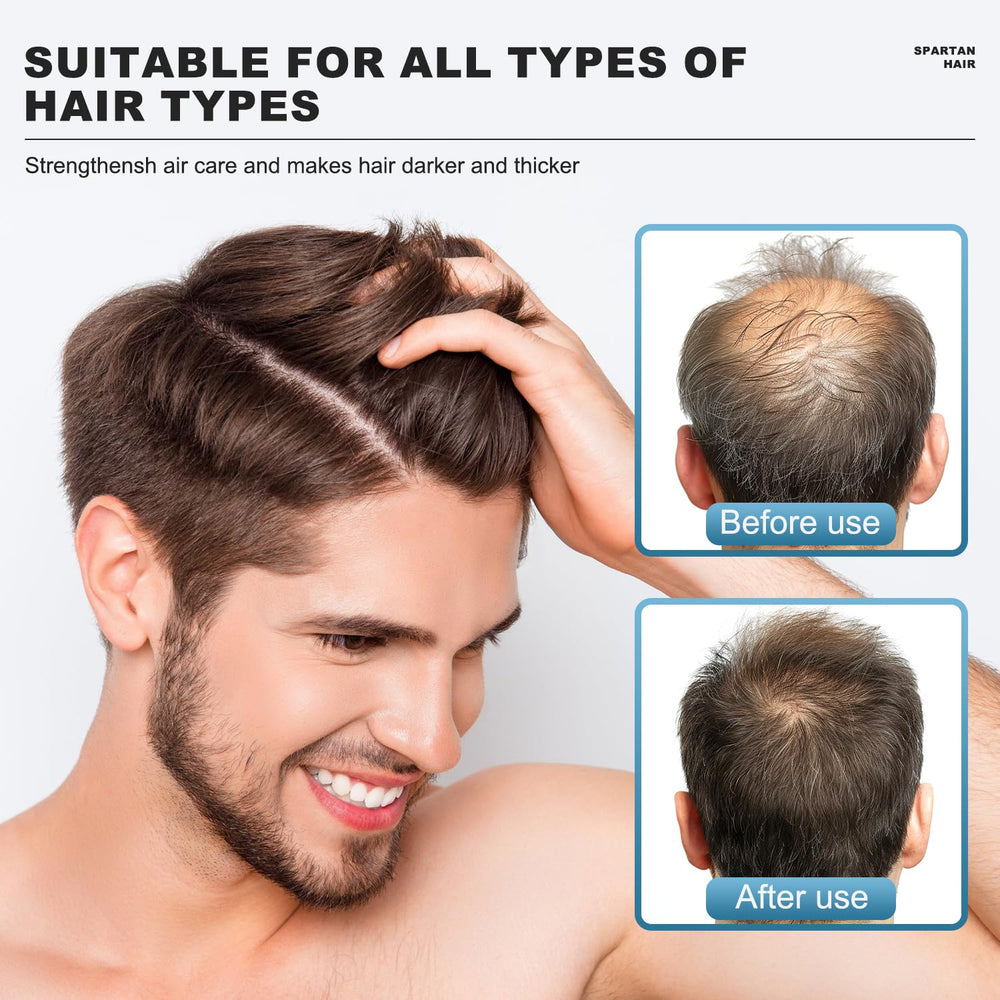 SPARTAN HAIR thickening look with smoother, fuller strands.