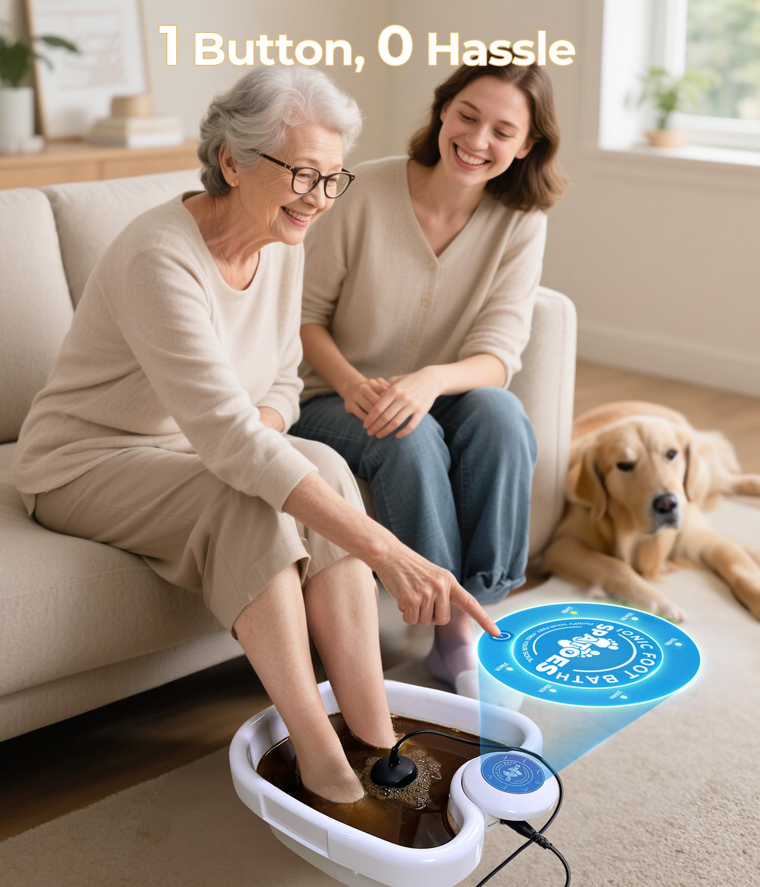 SPATOES relaxing foot massage during at home detox session
