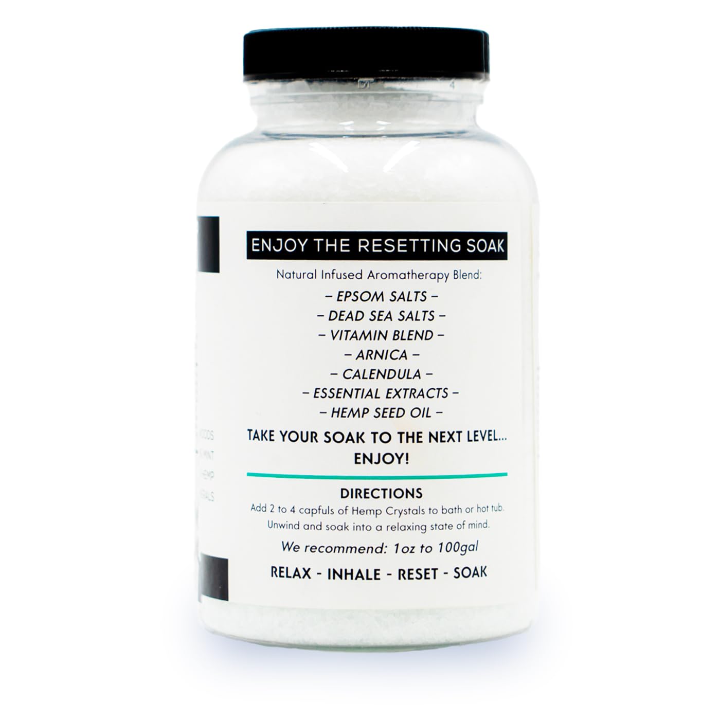 Spazazz 1000mg hemp bath salts for restful immersion and soothing minerals.