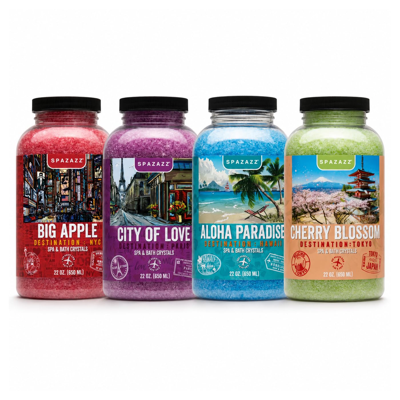 Spazazz Destinations Paris cristales aromaterapia para spa con aroma intenso