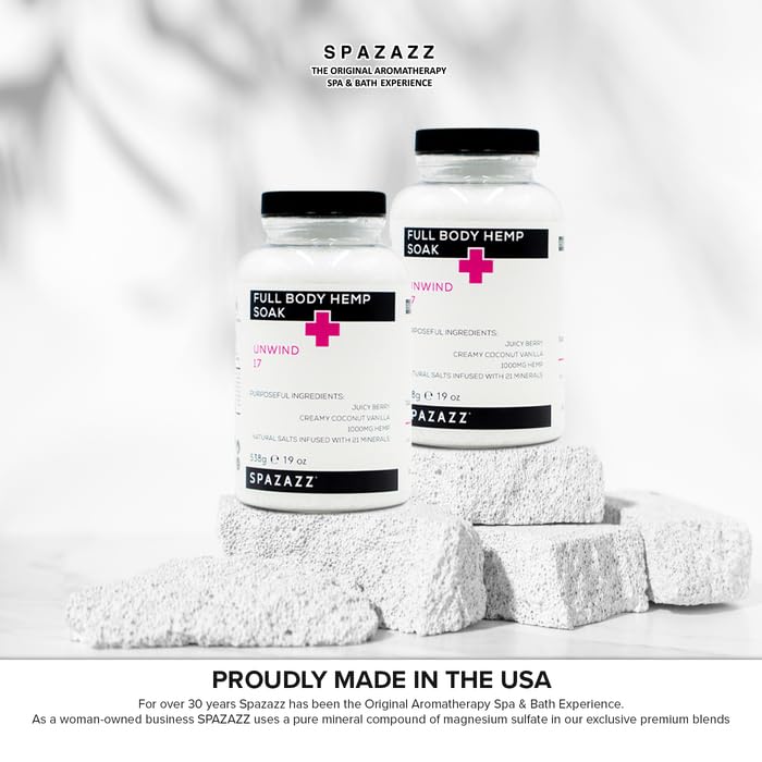 Spazazz hemp seed oil drop illustrating nourishing skin benefits during a soak.