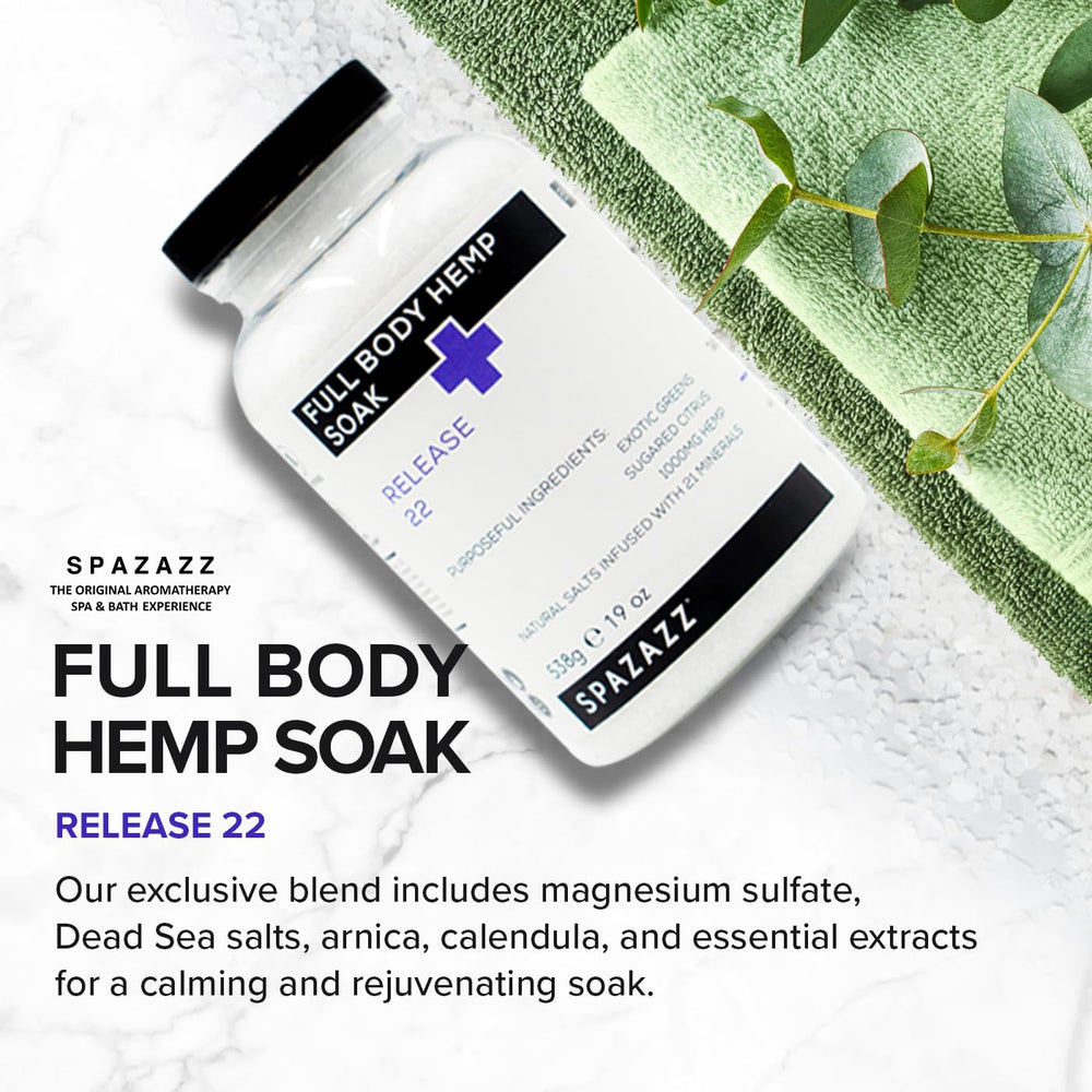Spazazz hot tub aromatherapy foam — enhances mood with soothing fragrance.