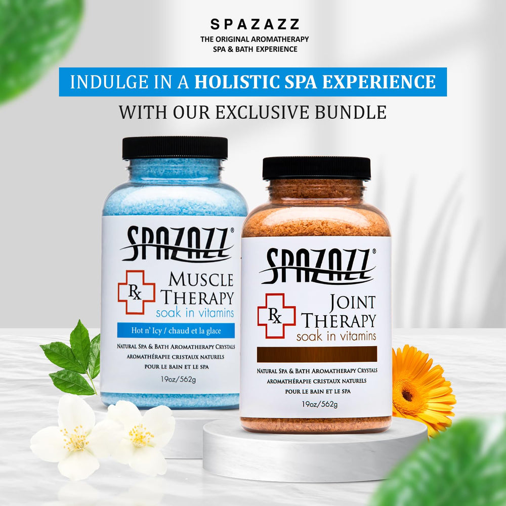 Spazazz aromatherapy soak setup in hot tub scene