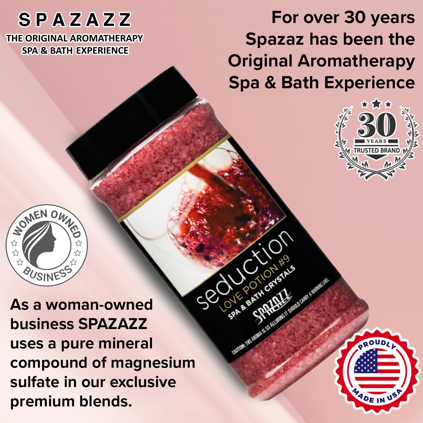 Spazazz oil-free formula preserves water chemistry and equipment safety.