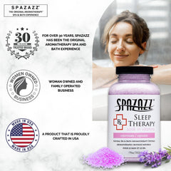 Spazazz RX magnesium sulfate ingredient highlighted for a soothing mineral bath