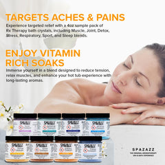 Spazazz RX Therapy Detox crystal 4oz enhances a refreshing bath