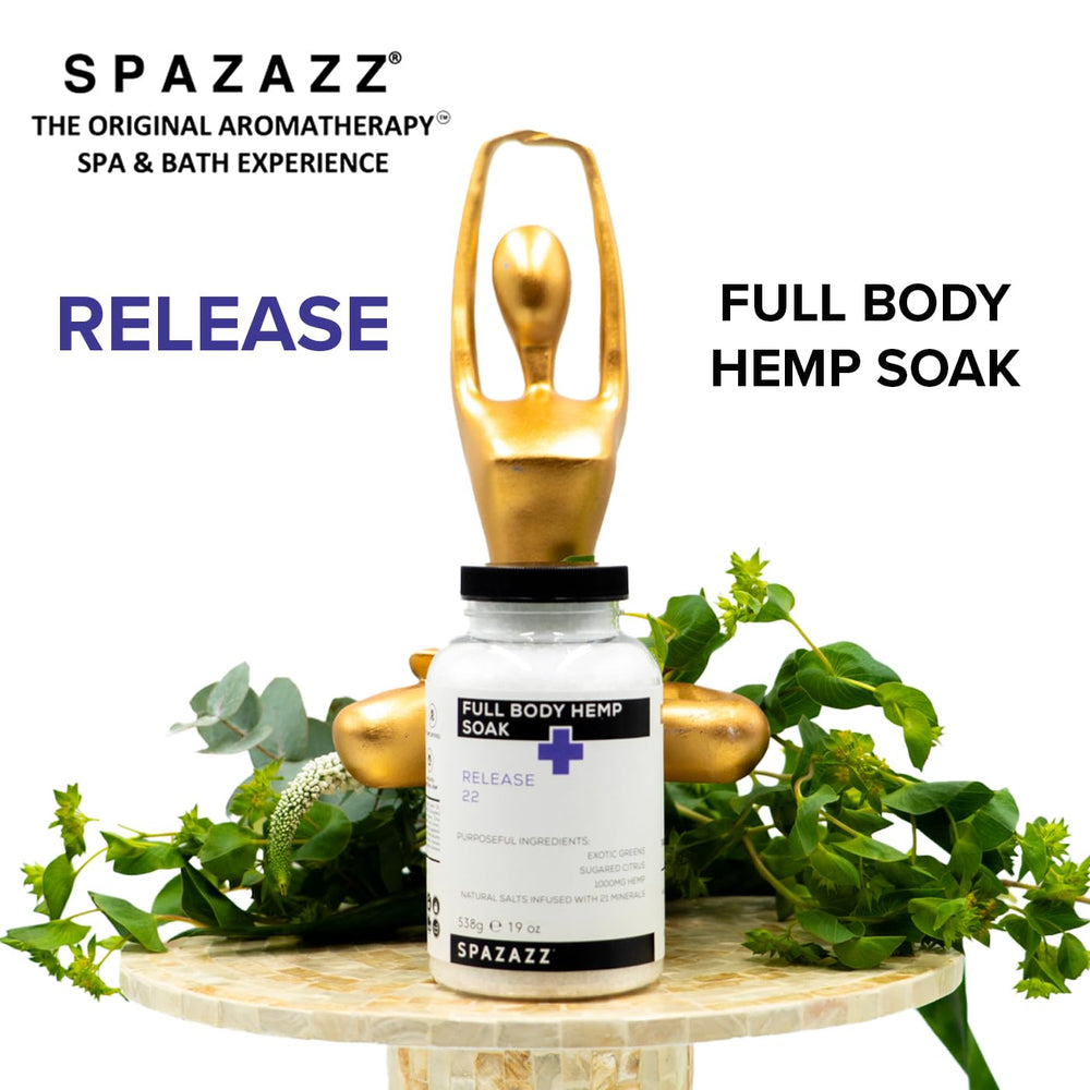 Spazazz Vitamin blend — nourishing minerals support a refreshed bath ritual.