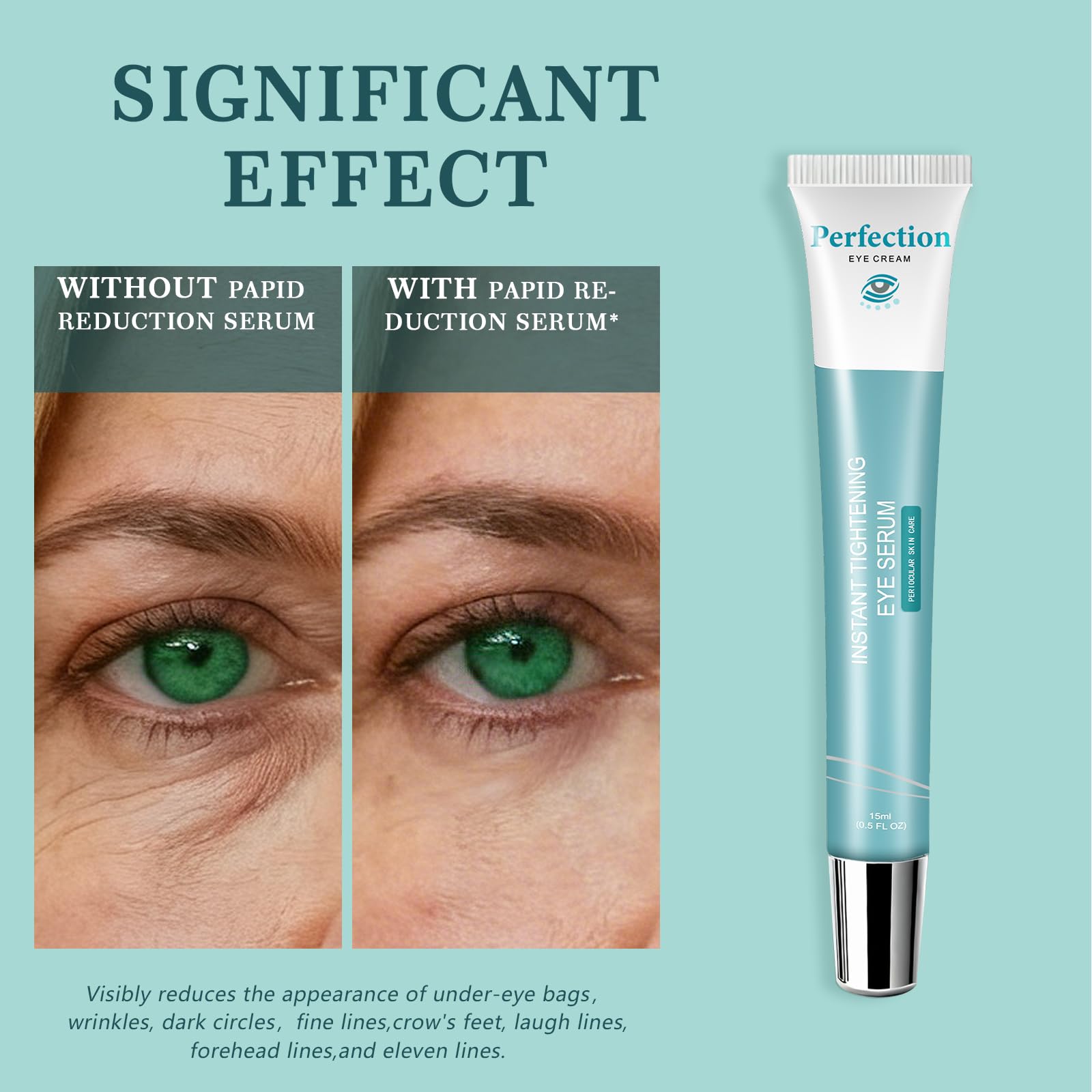 Spec Ask Instant Eye Lift Serum applying with a dab-and-pat method