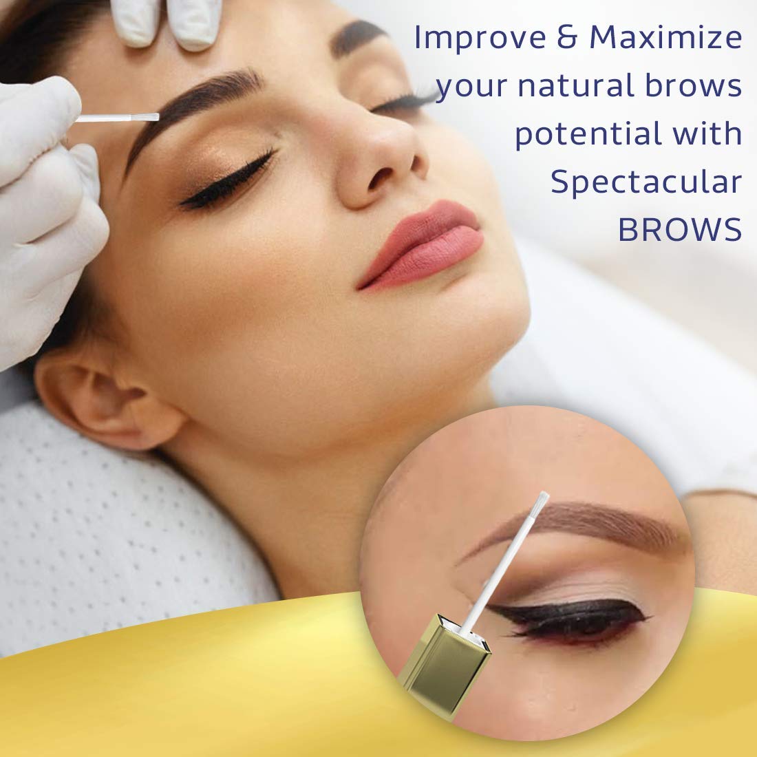 Spectacular BROWS natural plant extracts image underscores safe, plant-based brow care