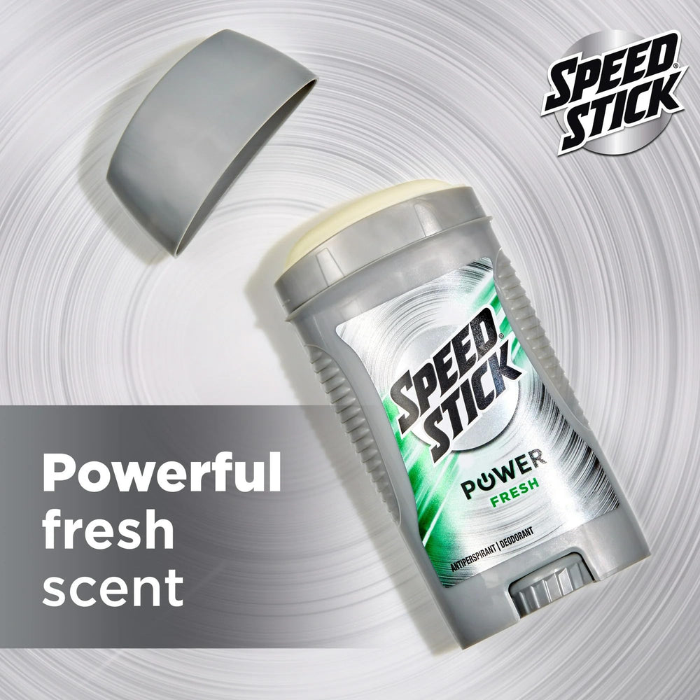 Speed Stick Fresh deodorant scent and glide support daily activities.