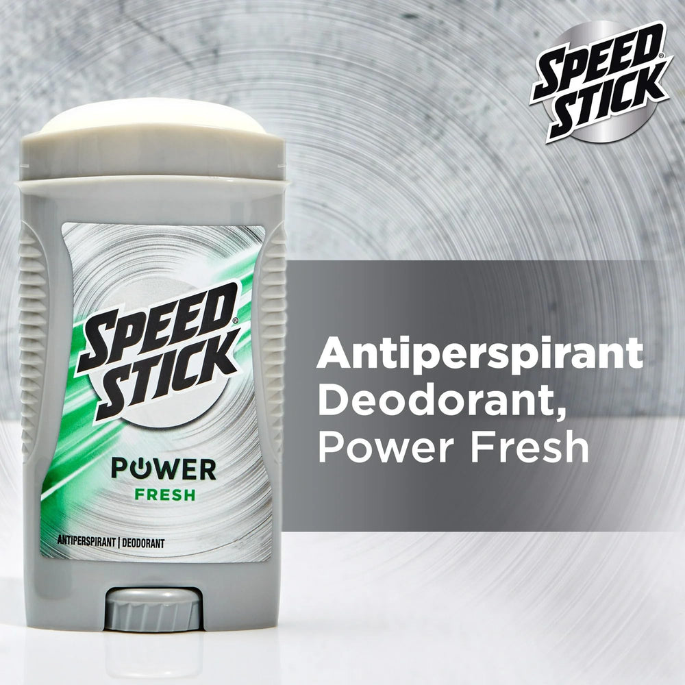 Speed Stick Fresh deodorant offers clean aroma for daily routines.