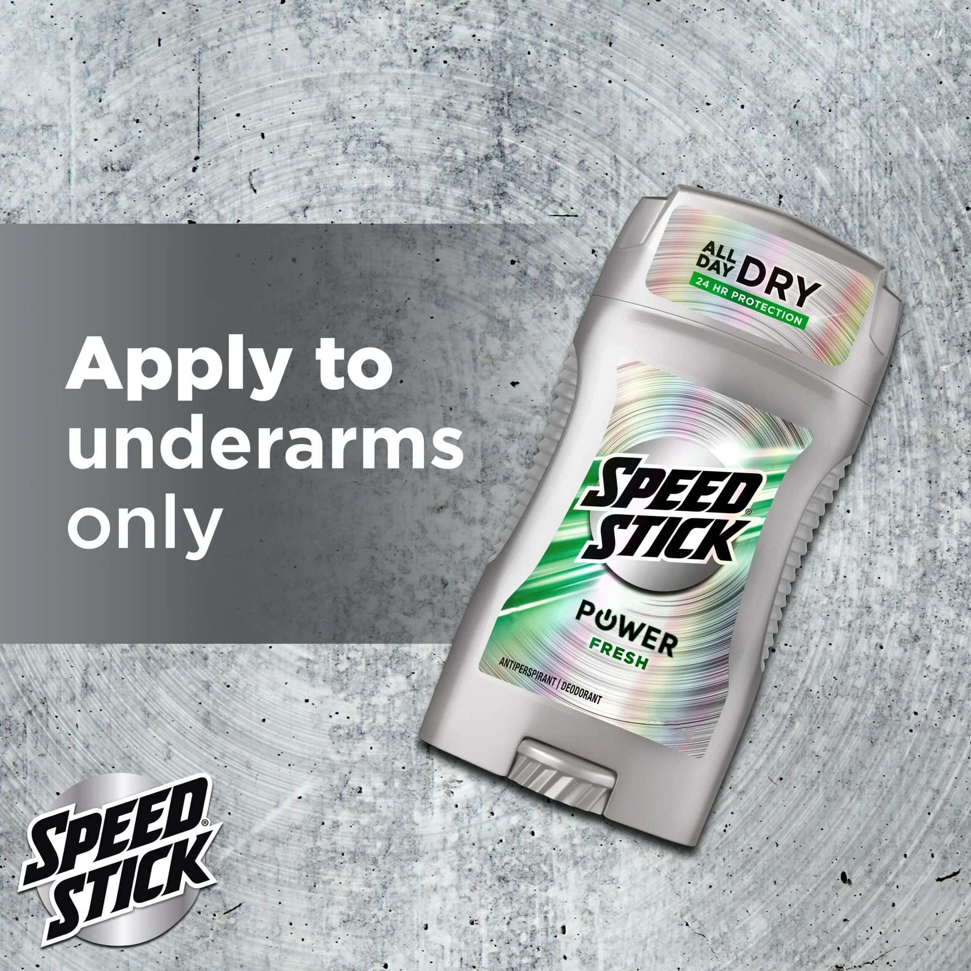 Speed Stick Fresh deodorant gym-bag friendly with quick reapplication.