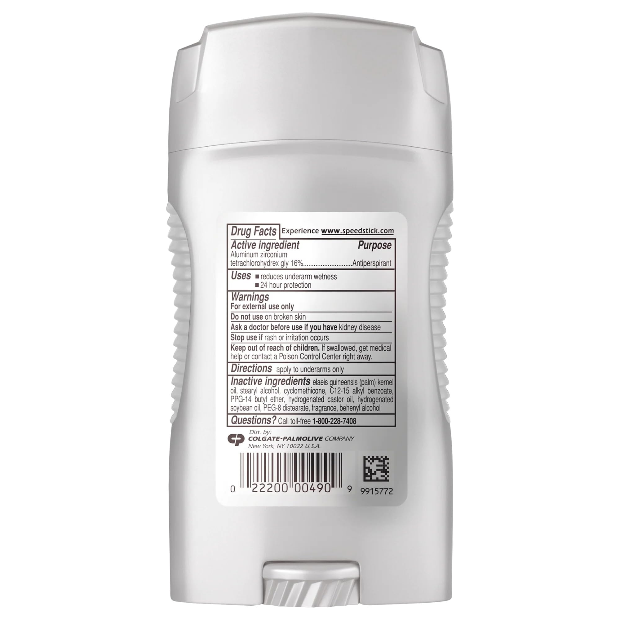 Speed Stick deodorant solid texture provides even coverage.