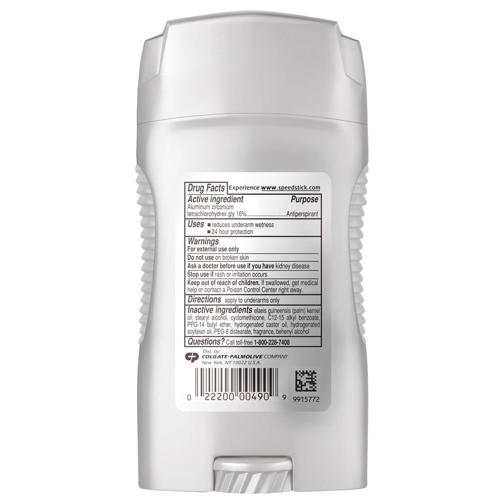 Speed Stick deodorant solid texture provides even coverage.