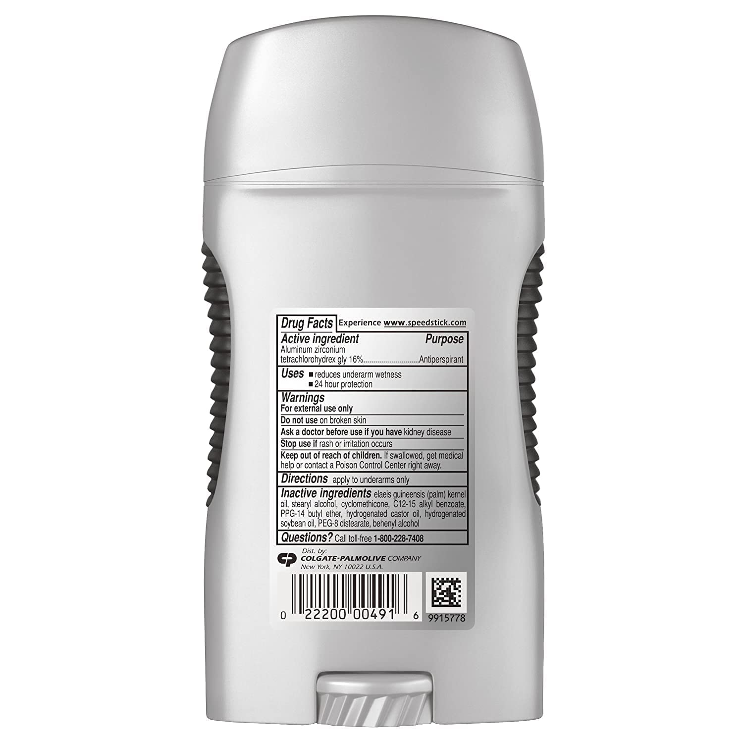 Speed Stick label-front image clearly shows unscented feature.