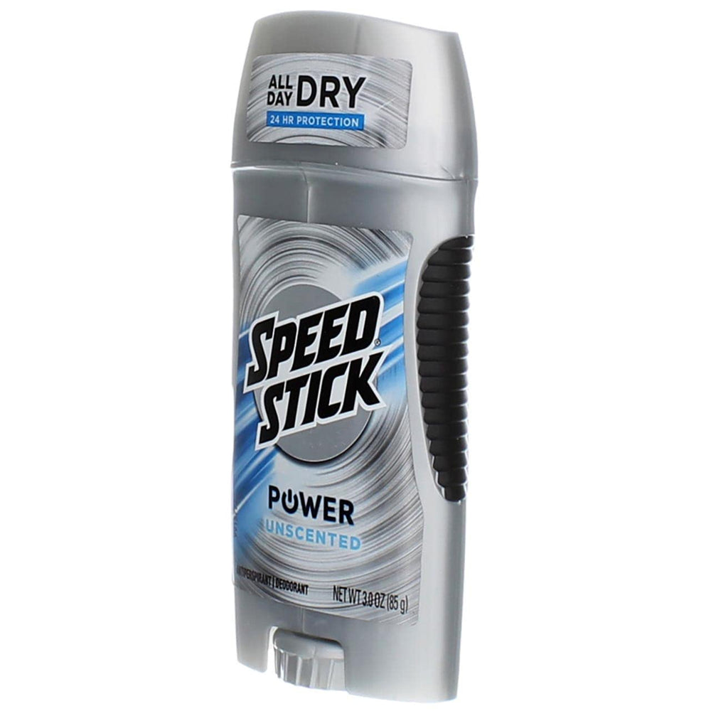 Speed Stick Power underarm application demonstrates clean, mess-free use.