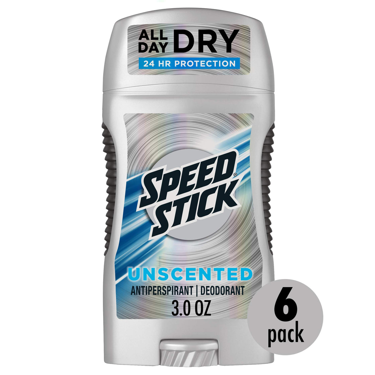 Speed Stick Power unscented 3oz stick with six-pack for all-day protection.