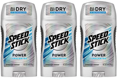 Speed Stick Power Unscented stick front view for all day dryness and protection.