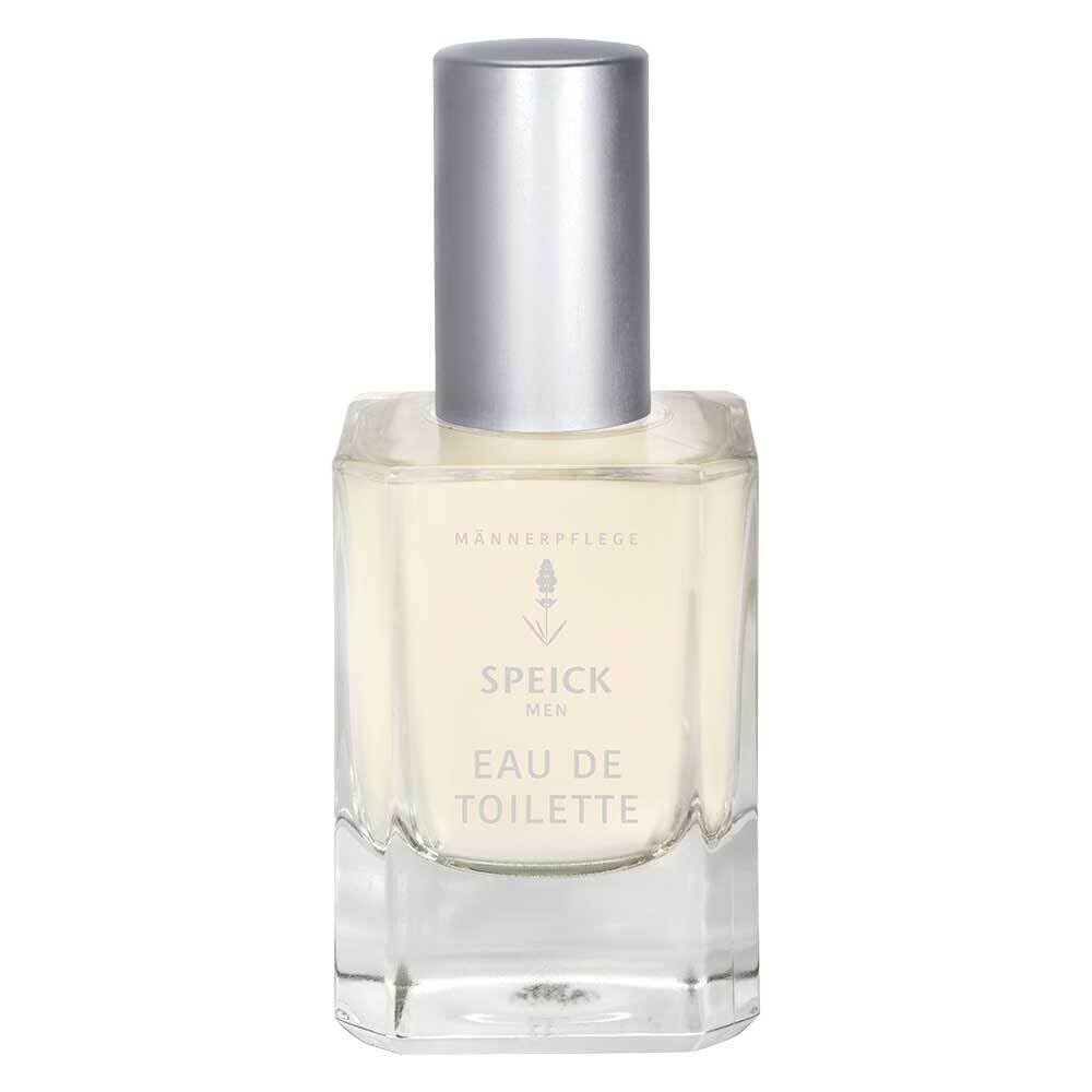 Speick Men Eau de Toilette bottle shows fresh herbal aroma for daily confidence