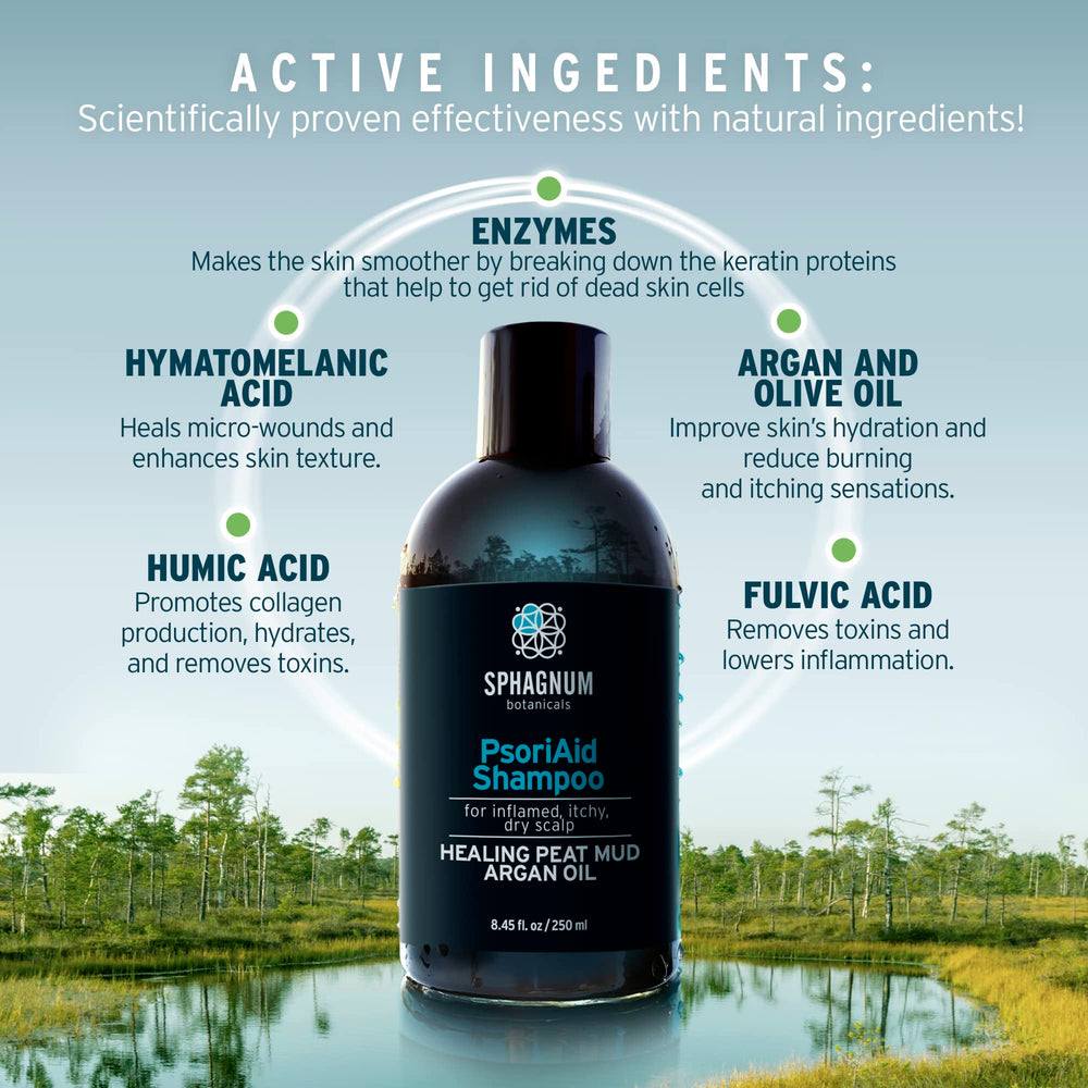 Sphagnum Botanicals tea tree oil bottle emphasizes balance for oily and dry scalps.