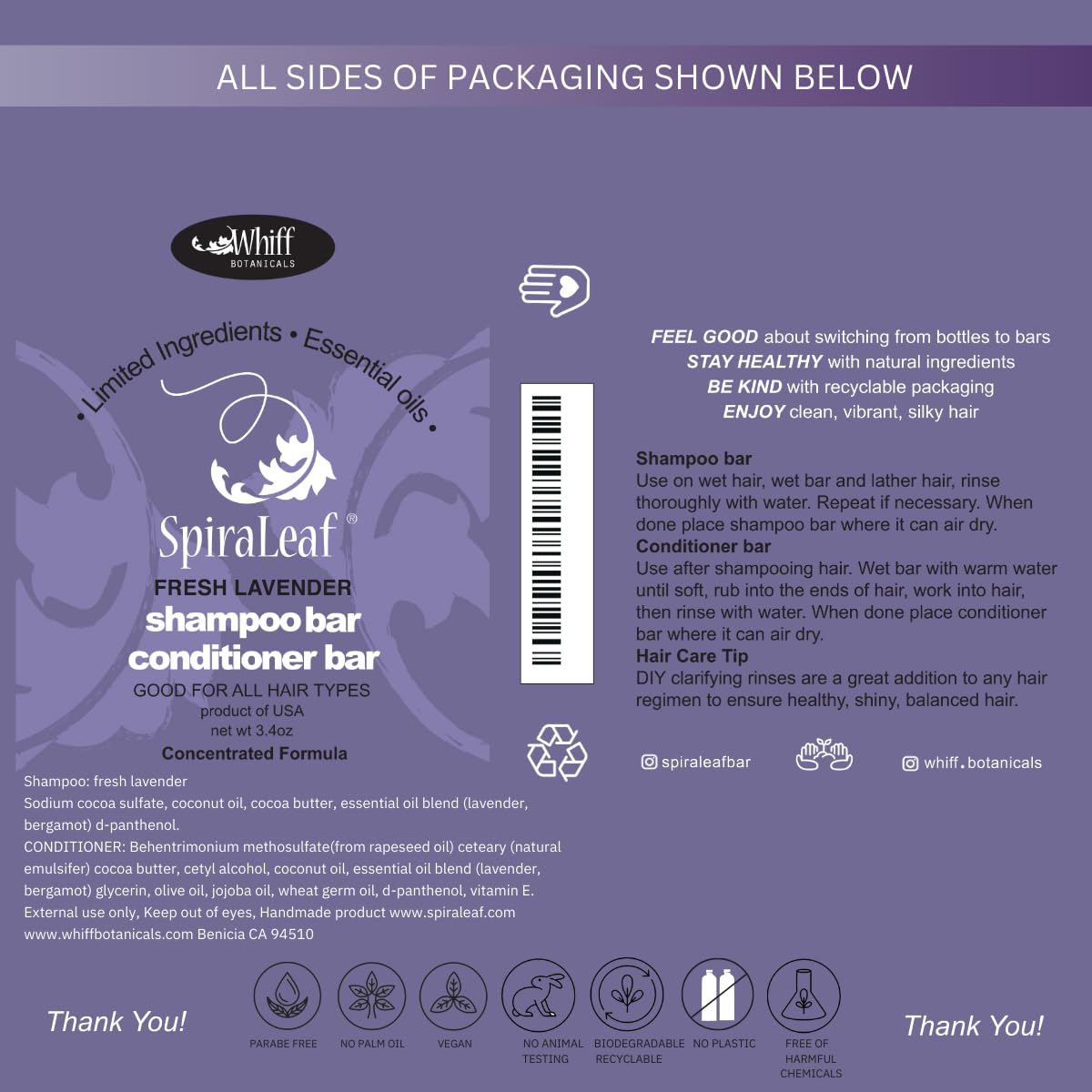 Spiraleaf recyclable packaging in a paper box for eco-conscious use.