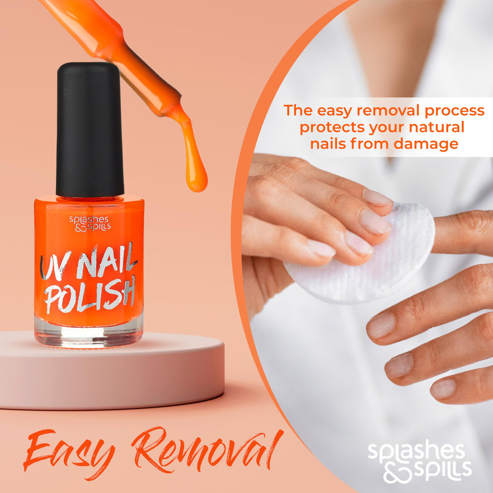 Splashes & Spills neon yellow nail polish for sunny, eye-catching flair.