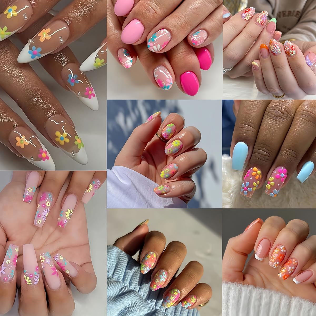 SPLOCUDU 3D bow stickers add dimensional manicure charm