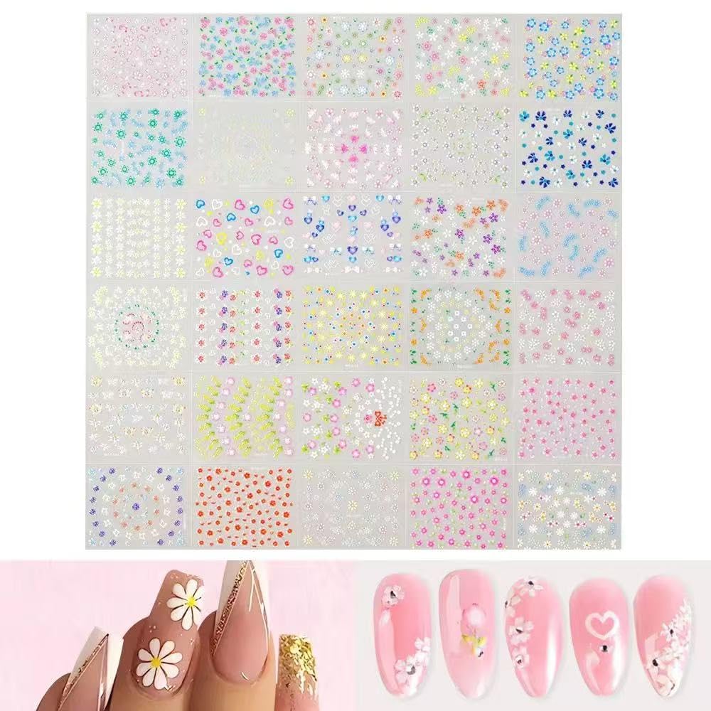 SPLOCUDU daisy and cherry blossoms for delicate nail art