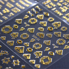 SPLOCUDU gold lace pattern nail sticker adds delicate detail