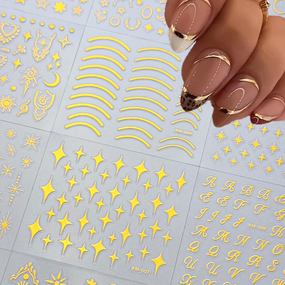 SPLOCUDU moon and stars decals for creative manicure accents