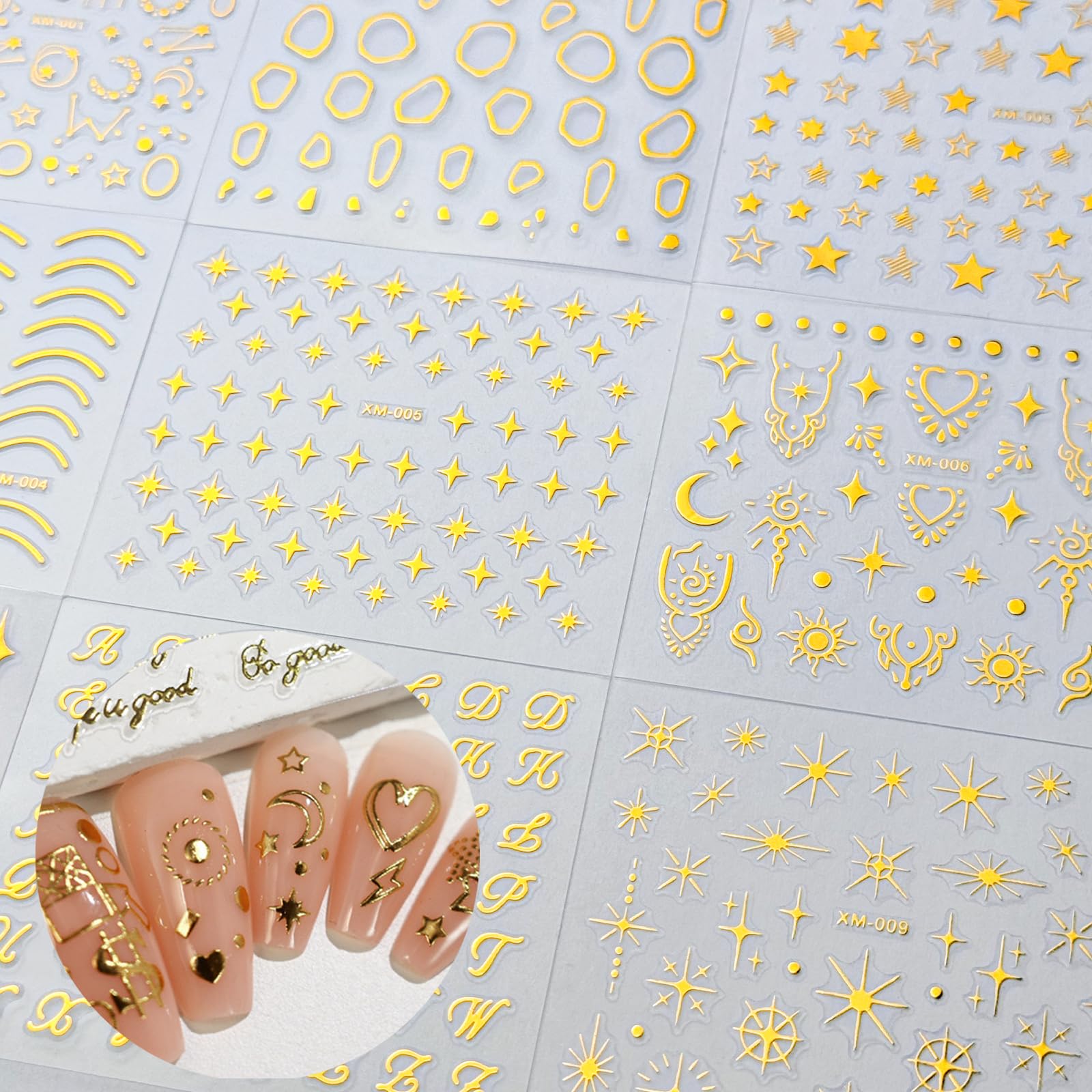 SPLOCUDU nail art stickers pack for versatile DIY use