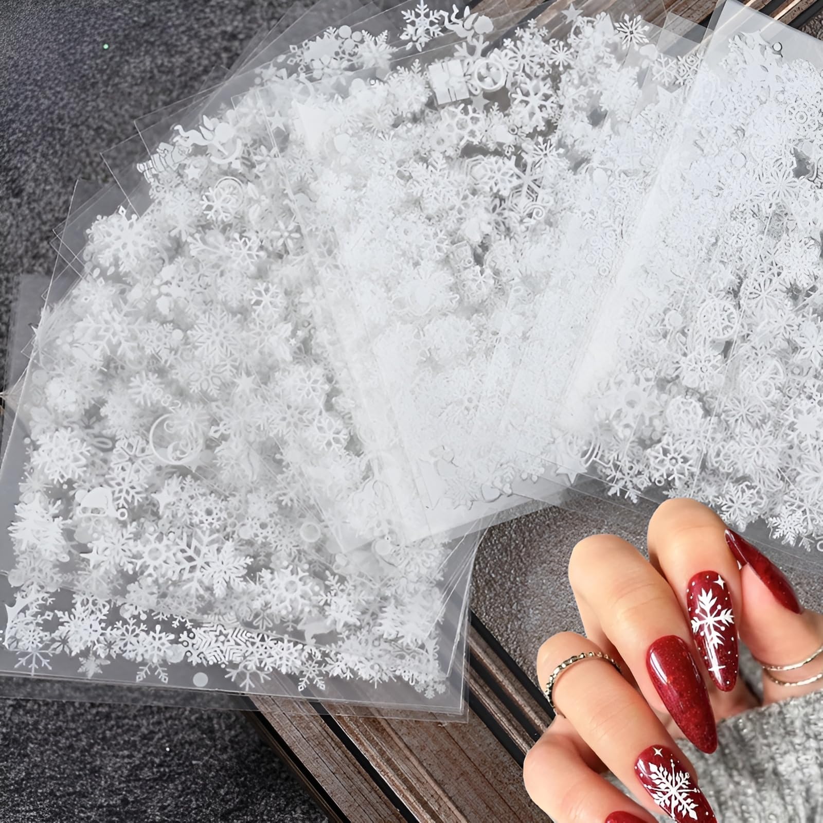 SPLOCUDU snowman nail stickers add playful winter charm.