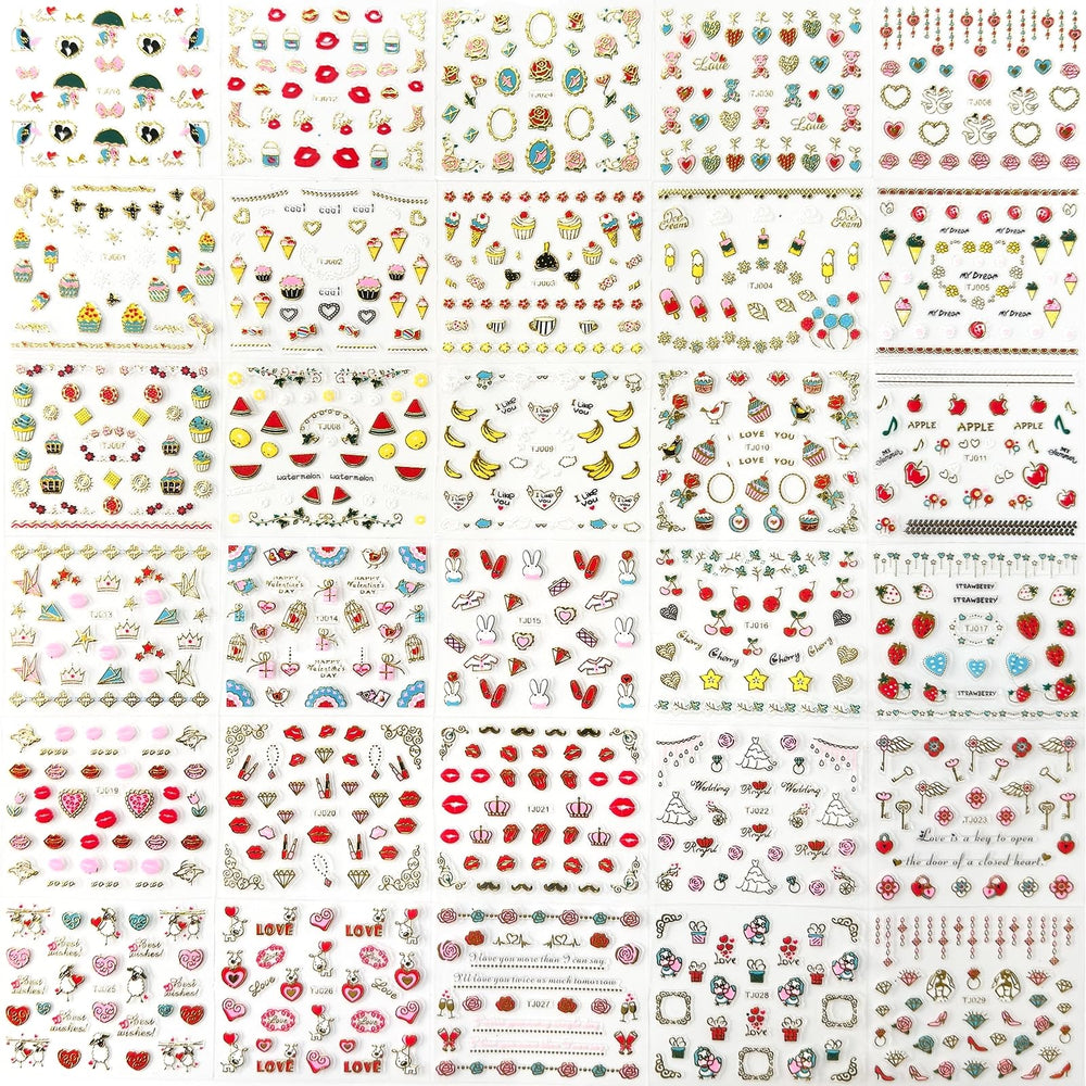 SPLOCUDU Valentine day nail art stickers for versatile styling.