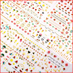 SPLOCUDU strawberry design decals for playful DIY manicures.
