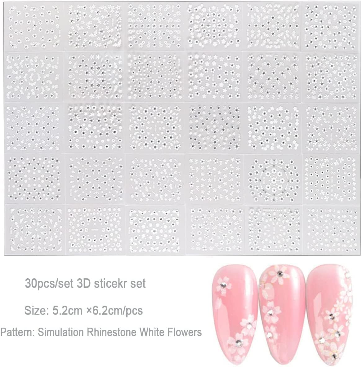 SPLOCUDU 30-sheet kit for stylish nail accents and creative craft projects