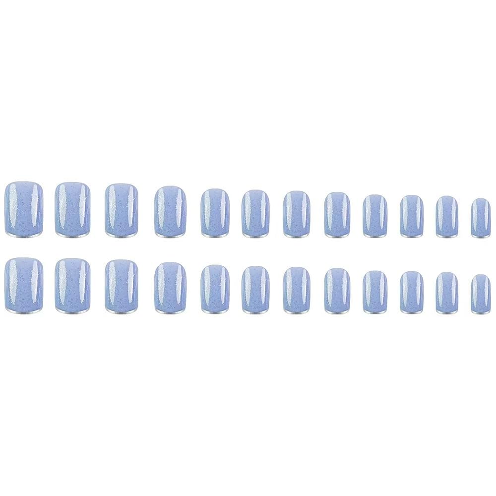 SPNBCQ silver glitter French tip nails add party-ready shimmer