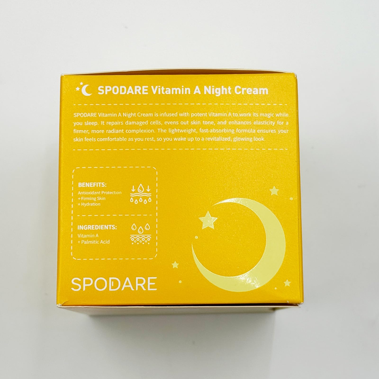 SPODARE Vitamin A supports renewal and improved skin texture.