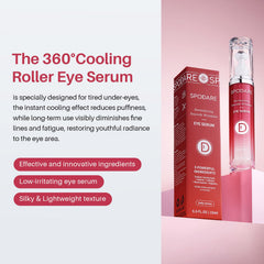 SPODARE eye serum with 360° roller ball for cooling massage.