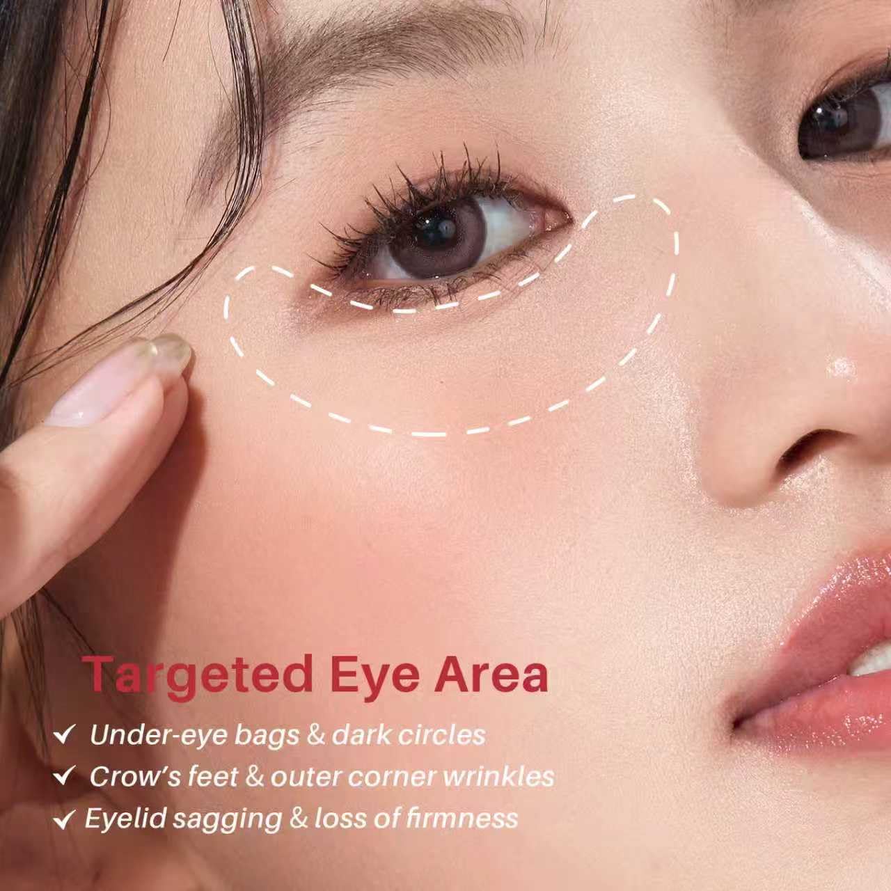 SPODARE smoothing serum around the under-eye area reduces bags.